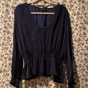 Chic Midnight Blue Blouse